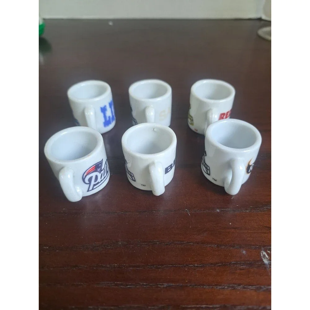6 NFL mini Bubblegum Machine Mugs Patriots, Bears, Saints, Lions, Redskins,...